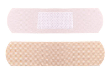 Medical adhesive plaster on a white background