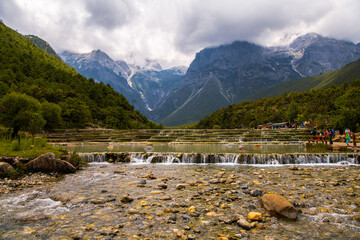 Scenery of Jade Dragon Snow Mountain from Blue Moon Valley
