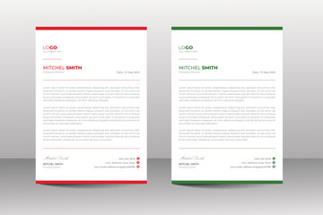 Modern and creative Business clean letterhead design template