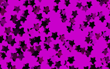 Fototapeta na wymiar Dark Pink vector template with sky stars.