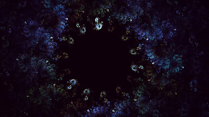 3D rendering abstract round light background