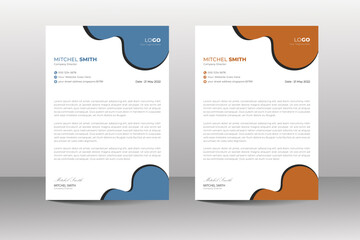 Modern and creative Business clean letterhead design template