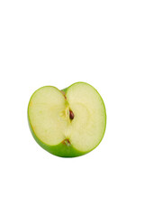 Fresh green apple isolated on transparent background