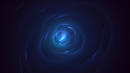 3D rendering abstract blue fractal light background
