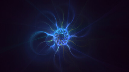 3D rendering abstract circle light background