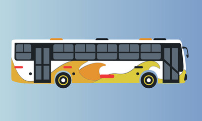 yellow bus for public transportation lima peru vector illustration © Mar Sifuentes