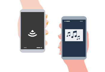 Flat Streaming music share music or data