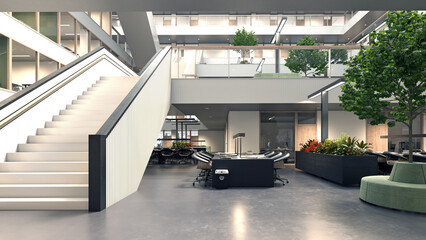 Fototapeta premium Modern office with open space