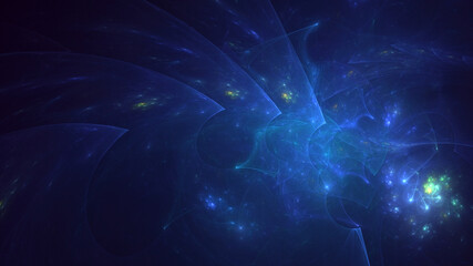 3D rendering abstract colorful fractal light background