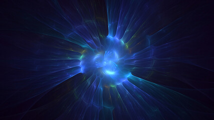 Obraz premium 3D rendering abstract circle light background