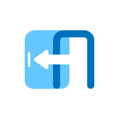 exit button concept illustration flat design vector eps10. graphic element for ui