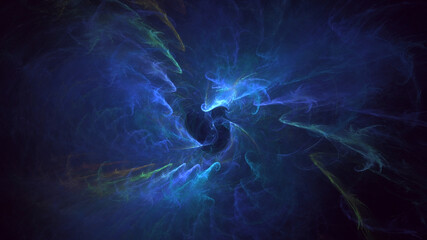 3D rendering abstract colorful fractal light background