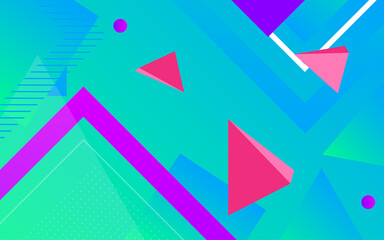 minimal 3d colorful geometric background