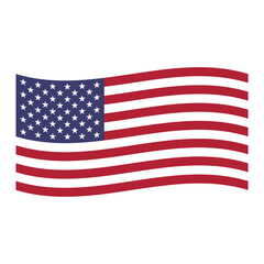 Obraz premium Waving American flag transparent png.