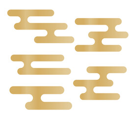 金色のエ霞(えがすみ)のイラスト
