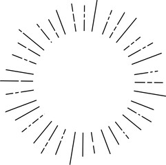 ハッピーなイメージの集中線