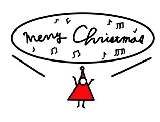 12月　サンタ服の人物　