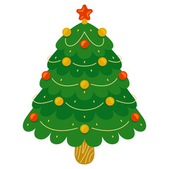christmas tree in vector illustration