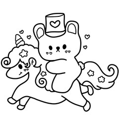 valentine's day cute cartoon sweet little rabbit