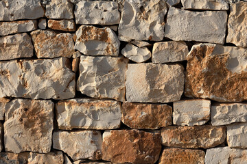 Background texture of warm coloured dry stone wall