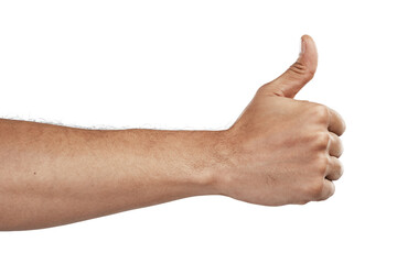Cropped shot of an unrecognizable man showing thumbs up