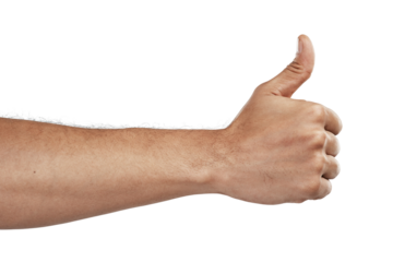 Cropped shot of an unrecognizable man showing thumbs up