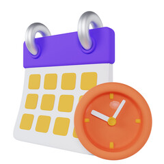 3D Calendar and Clock Business DIgital