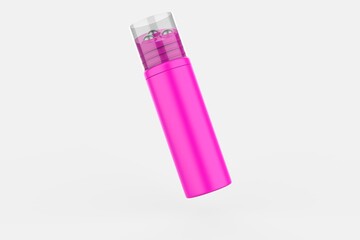 Cosmetic Bottle with Roller Ball Applicator Mockup. 3d illustration