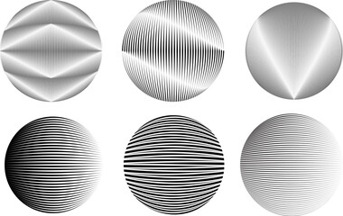 Set of spheres . Lines constructed transparent sphere .Vector  .Technology sphere Logo . Design element for posters, social media, templates, flyers, brochures . Abstract trendy transparent circles