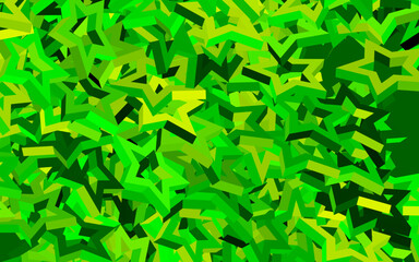 Dark Green, Yellow vector backdrop with small and big stars.