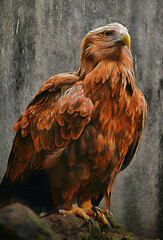 modern oil painting of eagle, artist collection of animal painting for decoration and interior, canvas art, abstract.