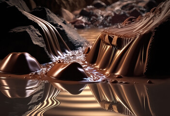 Generative AI. Chocolate River No.02