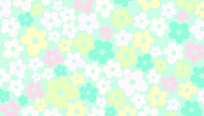 abstract background with flowers