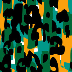 Dirt Leopard Vector Seamless Pattern. Rusty © Natallia