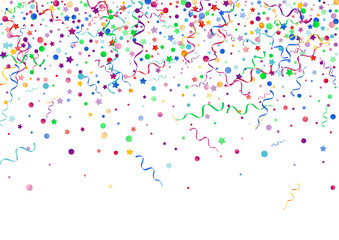 Multi colored Circles Festive Vector White