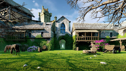 Ancient medieval courtyard © MICHAEL KUK
