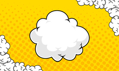 Comic cartoon background with speech bubble
