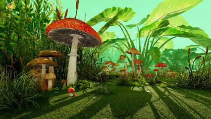Fairy tale environment illustration
