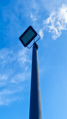 solar light pole in the garden