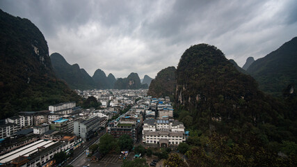 Fototapeta na wymiar Beautiful China Landscape, Guilin, karst mountains and rivers