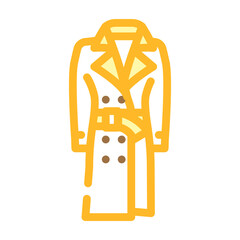 trench coat outerwear female color icon vector. trench coat outerwear female sign. isolated symbol illustration