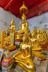 The golden yellow Buddha image