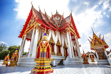 Wat Botbon Buddhist Temple in Bang khu Wiang ,Nonthaburi Thailand.
