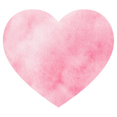 Pink Heart Watercolor Shape