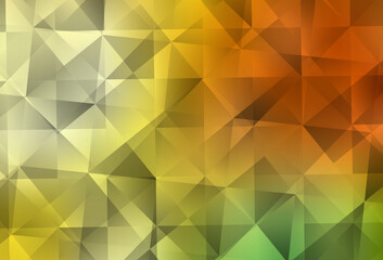 Light Red, Yellow vector abstract mosaic backdrop.
