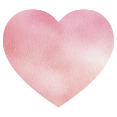Pink Heart Watercolor Shape