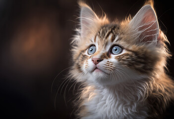 Fototapeta premium Generative AI. Cat Portrait No.09