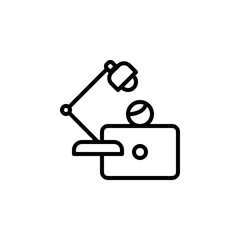 lamp vector icon. office and business icon outline style. perfect use for logo, presentation, website, and more. simple modern icon design line style