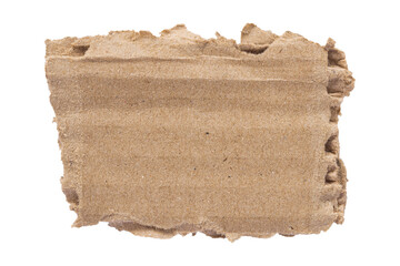 brown cardboard with crumpled and torn pattern isolated on transparent background.png