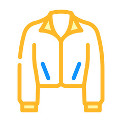 cropped jacket outerwear female color icon vector. cropped jacket outerwear female sign. isolated symbol illustration